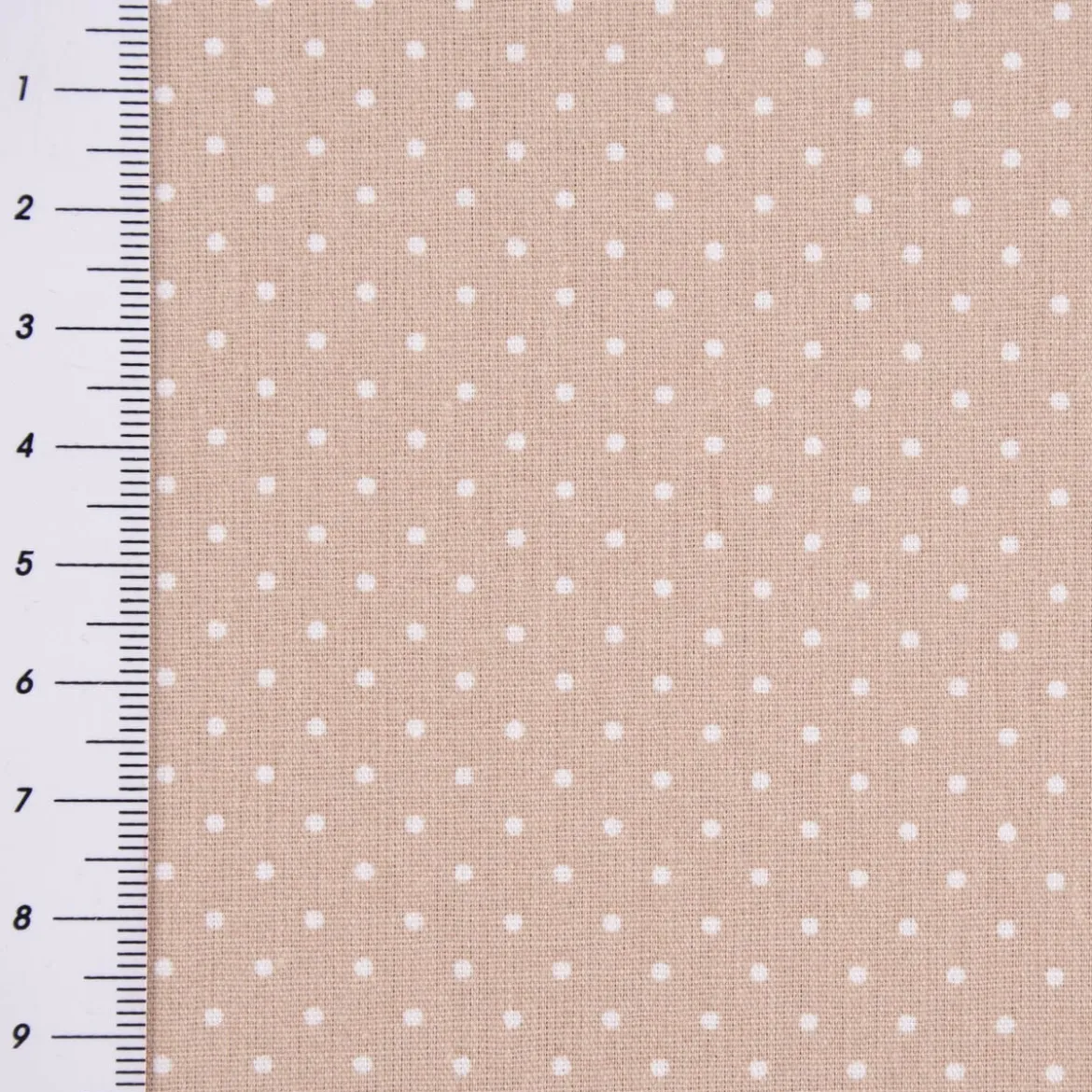 Baumwollstoff Punkte mini Ø 1mm beige weiß 1,40m Breite