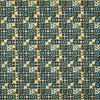 Baumwollstoff Retro Blumen gelb blau 1,40m Breite