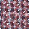 Baumwollstoff Retro Blumen rot rosa 1,40m Breite