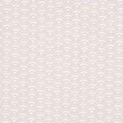 Baumwollstoff SAIJO Wellen Bögen grafisch weiß beige 1,5m Breite