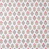 Baumwollstoff Saphir Blumen Wellenmuster weiß grün rot blau 1,40m Breite