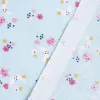 Baumwollstoff SINS Mond Sterne Blümchen blau rosa weiß ocker 1,50m Breite