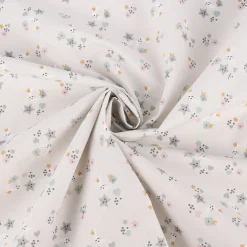 Baumwollstoff SINS Mond Sterne Blümchen beige grau mint rosa ocker 1,50m Breite