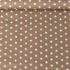 Baumwollstoff Sterne ca. 1x1cm braun weiß 1,40m Breite