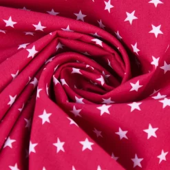 Baumwollstoff Sterne ca. 1x1cm cerise pink weiß 1,40m Breite