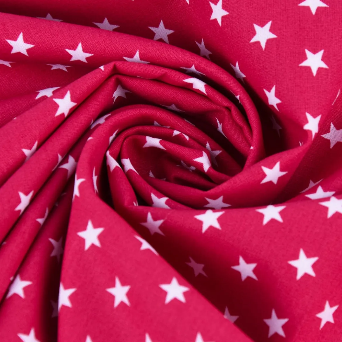 Baumwollstoff Sterne ca. 1x1cm cerise pink weiß 1,40m Breite