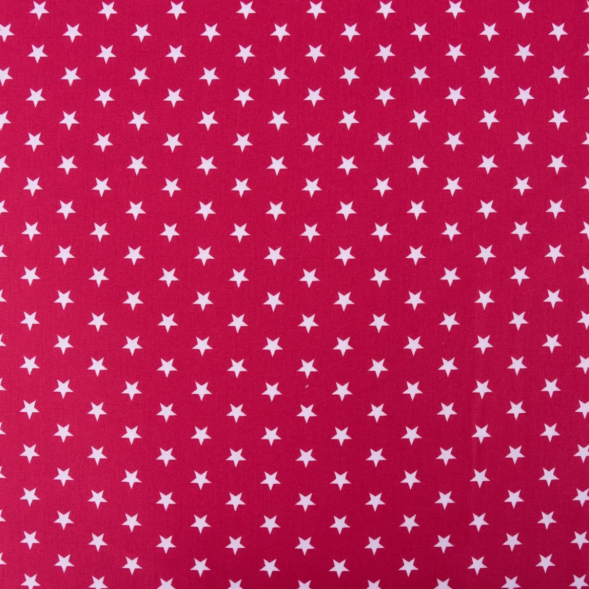 Baumwollstoff Sterne ca. 1x1cm cerise pink weiß 1,40m Breite