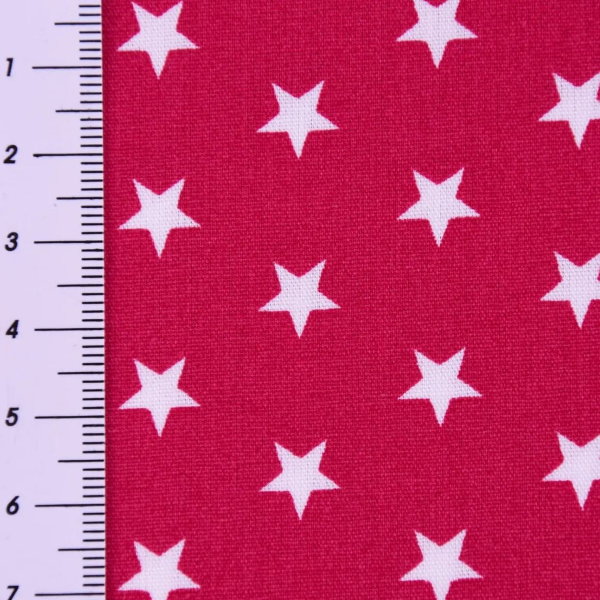 Baumwollstoff Sterne ca. 1x1cm cerise pink weiß 1,40m Breite