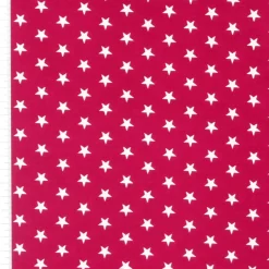Baumwollstoff Sterne ca. 1x1cm fuchsia weiß