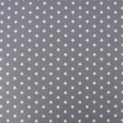 Baumwollstoff Sterne ca. 1x1cm grau weiß 1,40m Breite