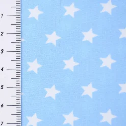 Baumwollstoff Sterne ca. 1x1cm hellblau weiß