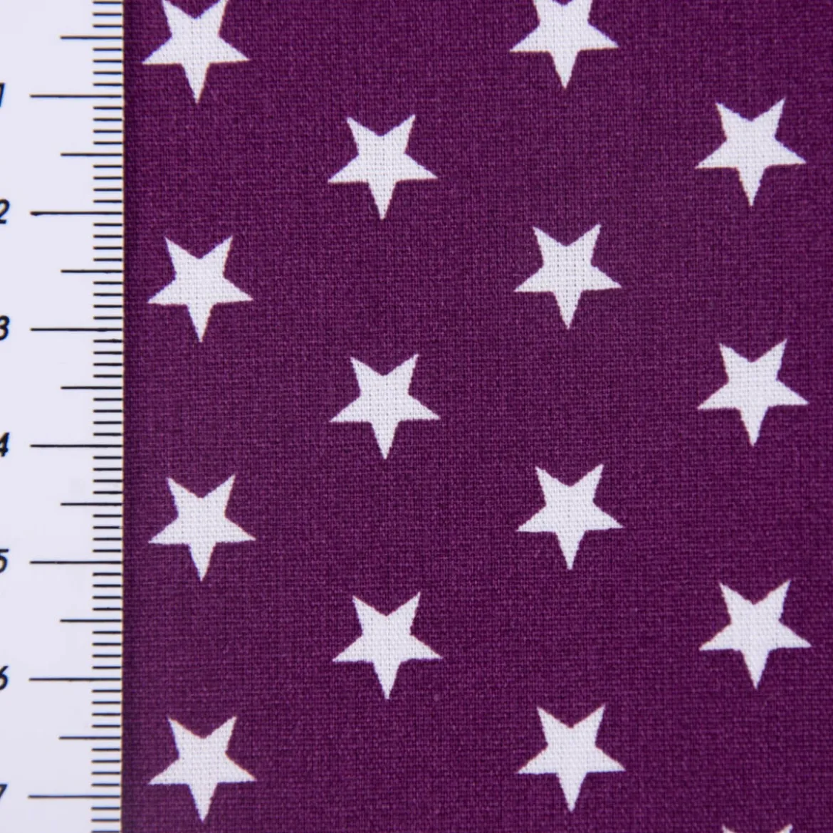 Baumwollstoff Sterne ca. 1x1cm lila aubergine weiß 1,40m Breite