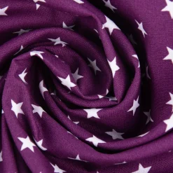 Baumwollstoff Sterne ca. 1x1cm lila aubergine weiß 1,40m Breite
