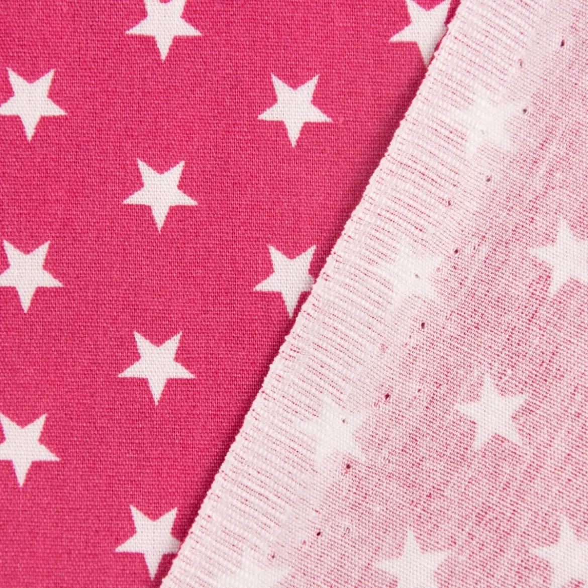 Baumwollstoff Sterne ca. 1x1cm pink weiß 1,40m Breite