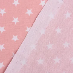 Baumwollstoff Sterne ca. 1x1cm rosa weiß 1,40m Breite