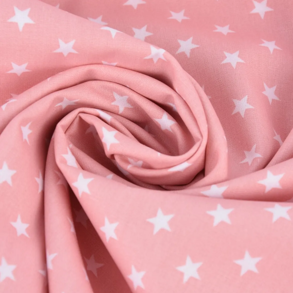 Baumwollstoff Sterne ca. 1x1cm rosa weiß 1,40m Breite