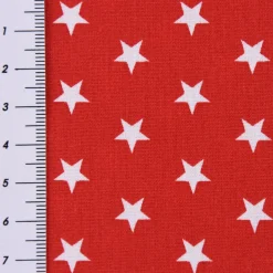 Baumwollstoff Sterne ca. 1x1cm rot weiß 1,40m Breite