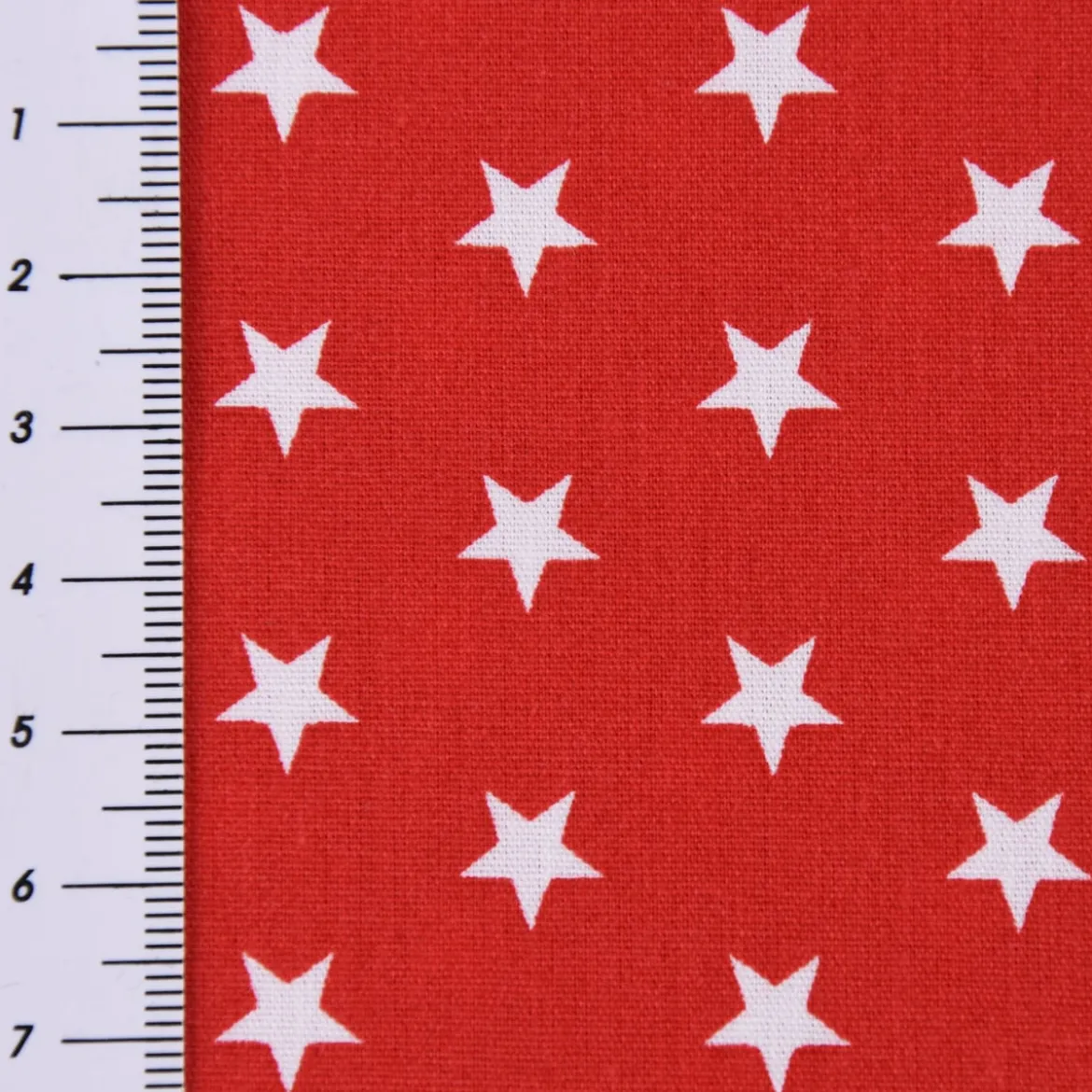 Baumwollstoff Sterne ca. 1x1cm rot weiß 1,40m Breite
