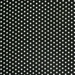 Baumwollstoff Sterne ca. 1x1cm schwarz weiß