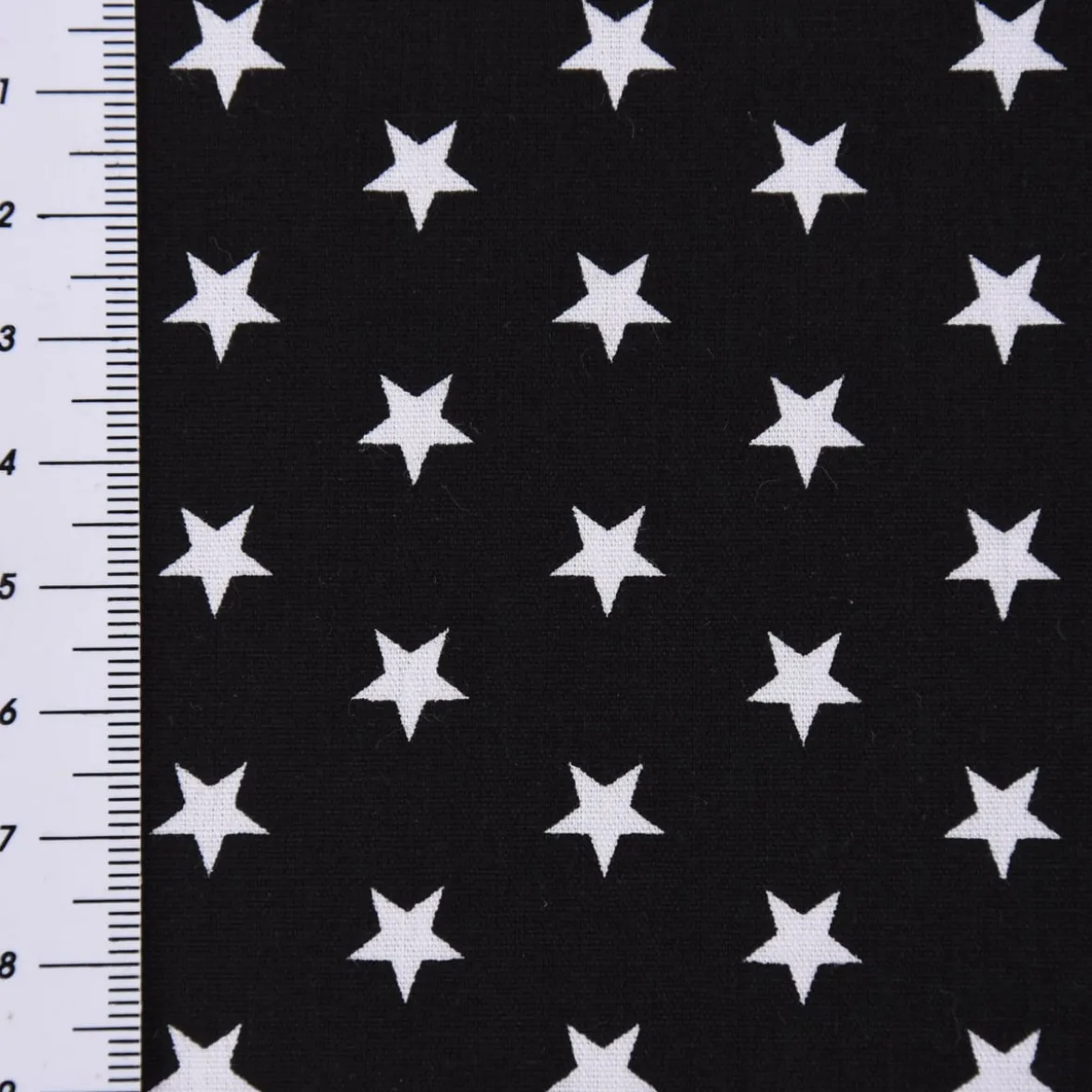 Baumwollstoff Sterne ca. 1x1cm schwarz weiß 1,40m Breite
