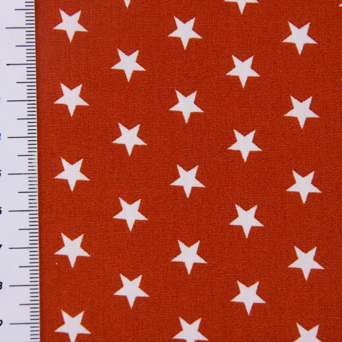 Baumwollstoff Sterne ca. 1x1cm terrakotta weiß 1,40m Breite
