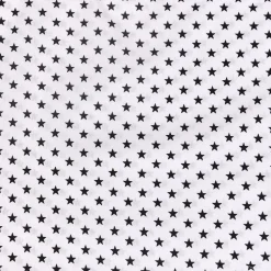 Baumwollstoff Sterne ca. 1x1cm weiß schwarz