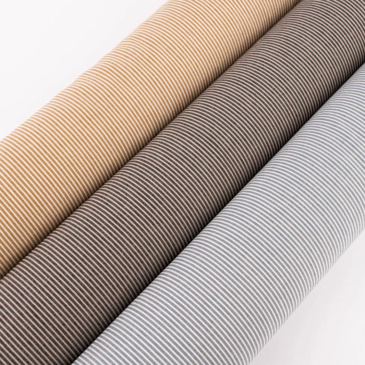 Baumwollstoff Streifen leichte Webware Tissee Country jeansblau ecru 1,45m breit