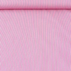 Baumwollstoff Streifen pink weiß 1,4m Breite