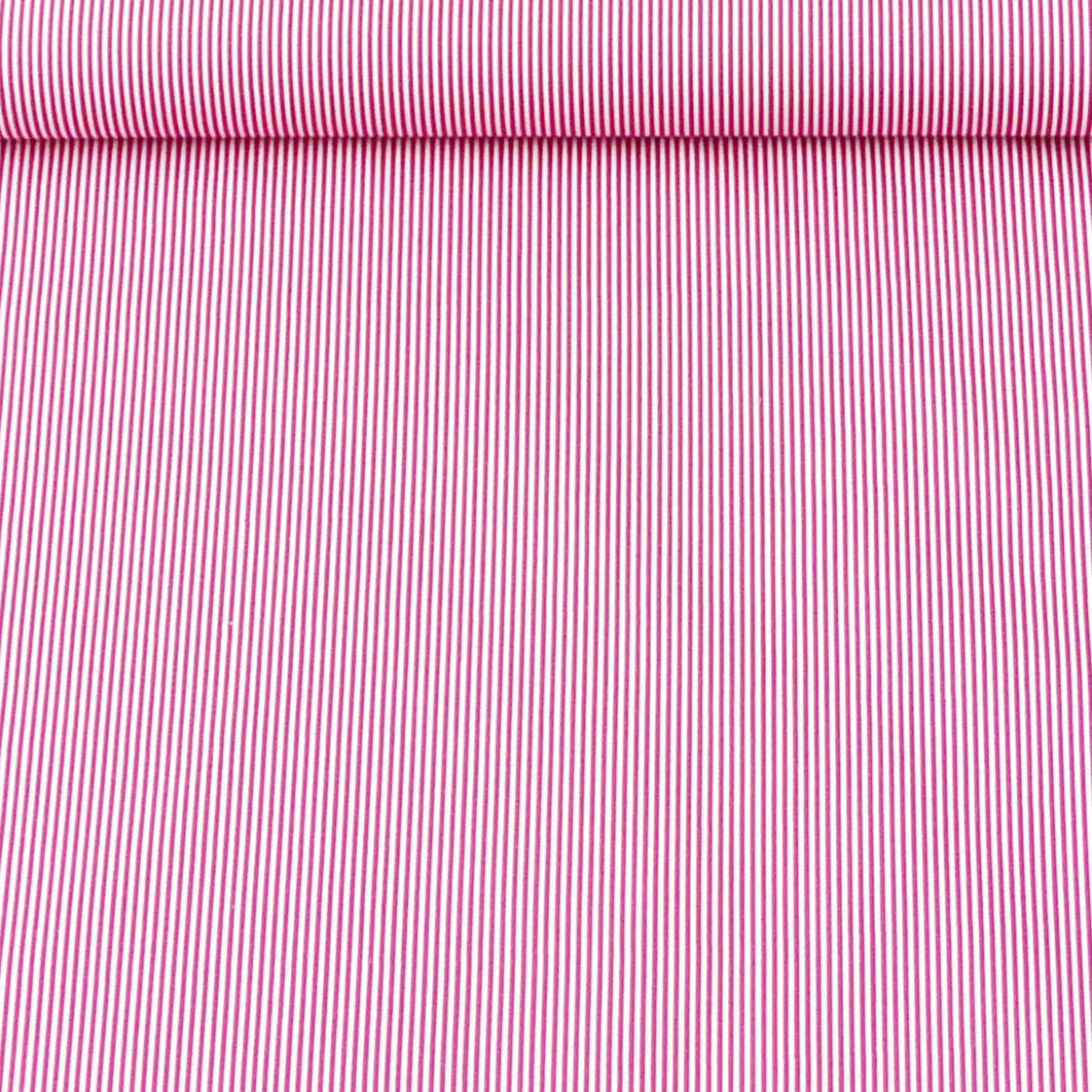 Baumwollstoff Streifen pink weiß 1,4m Breite