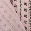 Baumwollstoff Trachten Blumen Ranken Punkte rosa khaki 1,50m Breite