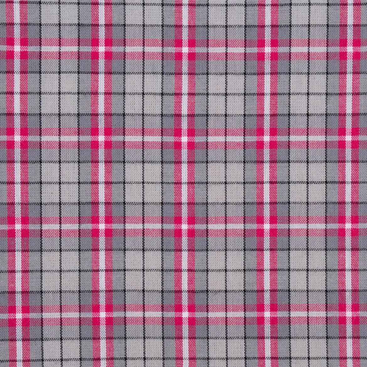 Baumwollstoff Trachten Kariert grau pink schwarz 1,50m Breite