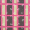 Baumwollstoff Trachten Karo Streublumen olivgrün maigrün pink 1,50m Breite