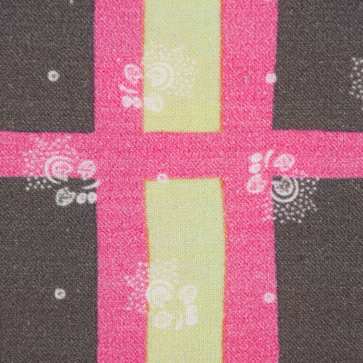 Baumwollstoff Trachten Karo Streublumen olivgrün maigrün pink 1,50m Breite