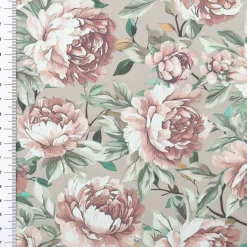 Baumwollstoff Trachtenstoff Classic Rosen mintgrün rosa feinfädig und seidig glatt 1,40m Breite