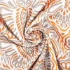 Baumwollstoff Trachtenstoff Ornamente weiß orange khaki feinfädig und seidig glatt 1,40m Breite