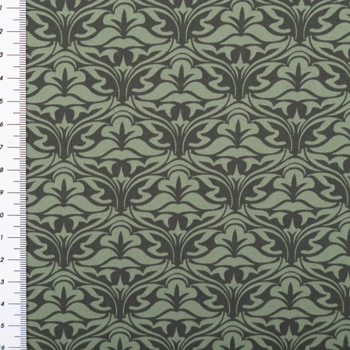Baumwollstoff Trachtenstoff Classic Ornamente klein grün feinfädig und seidig glatt 1,40m Breite