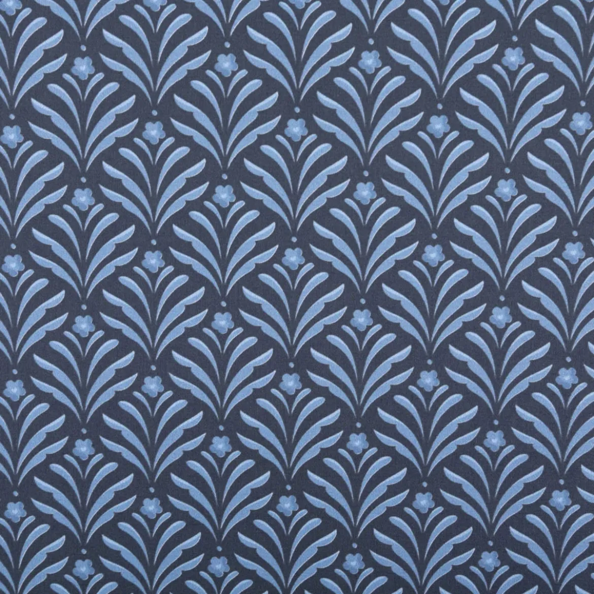 Baumwollstoff Trachtenstoff Classic Ornamente klein blau feinfädig und seidig glatt 1,40m Breite