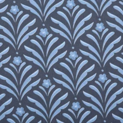 Baumwollstoff Trachtenstoff Classic Ornamente klein blau feinfädig und seidig glatt 1,40m Breite