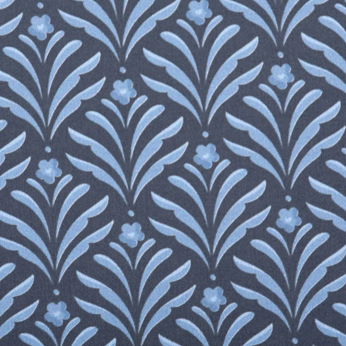 Baumwollstoff Trachtenstoff Classic Ornamente klein blau feinfädig und seidig glatt 1,40m Breite