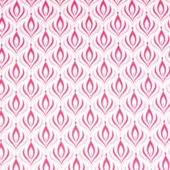 Baumwollstoff Trachtenstoff Retro Ornamente weiß pink feinfädig und seidig glatt 1,40m Breite