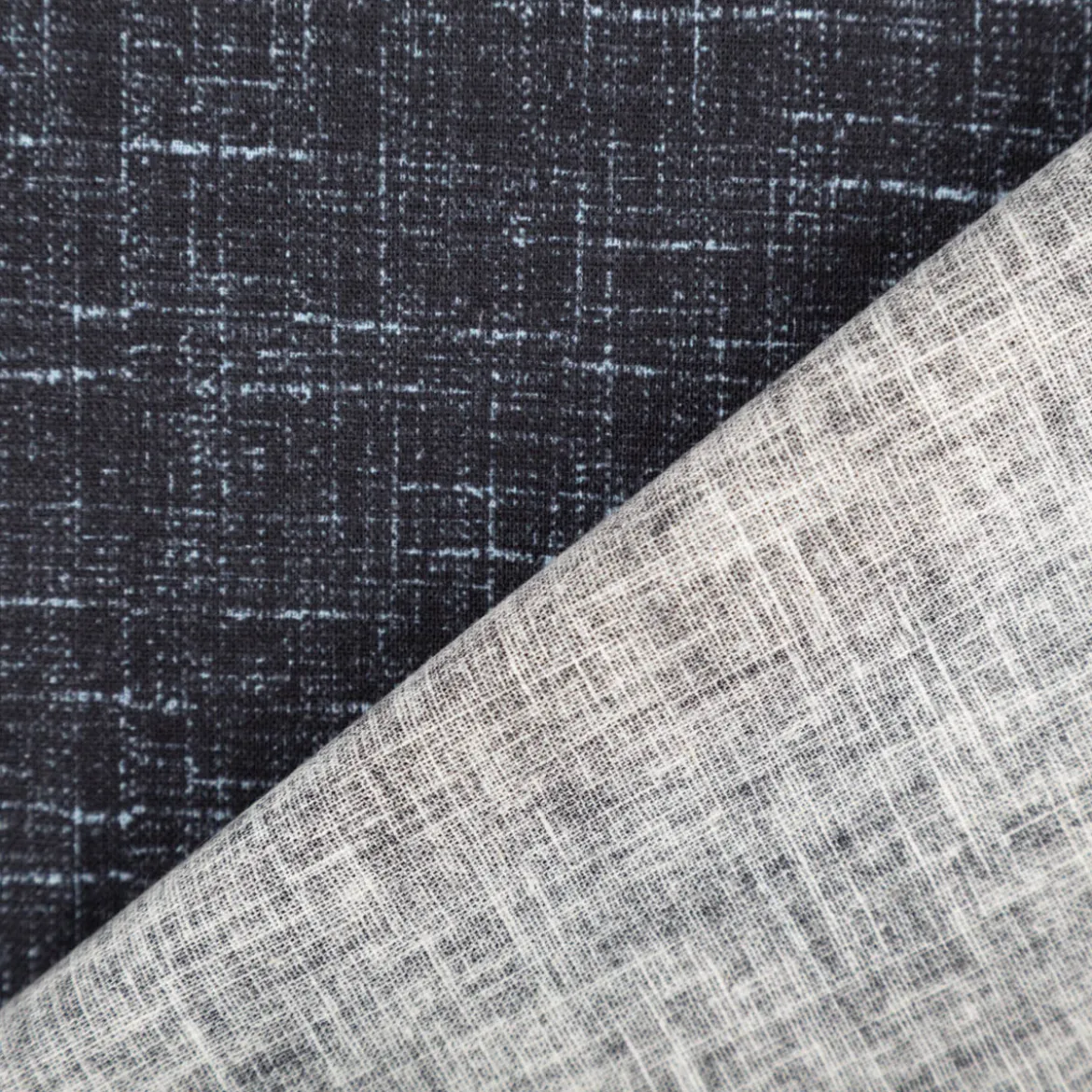 Baumwollstoff Trachtenstoff uni meliert Strukturoptik denimblau feinfädig und seidig glatt 1,40m Breite