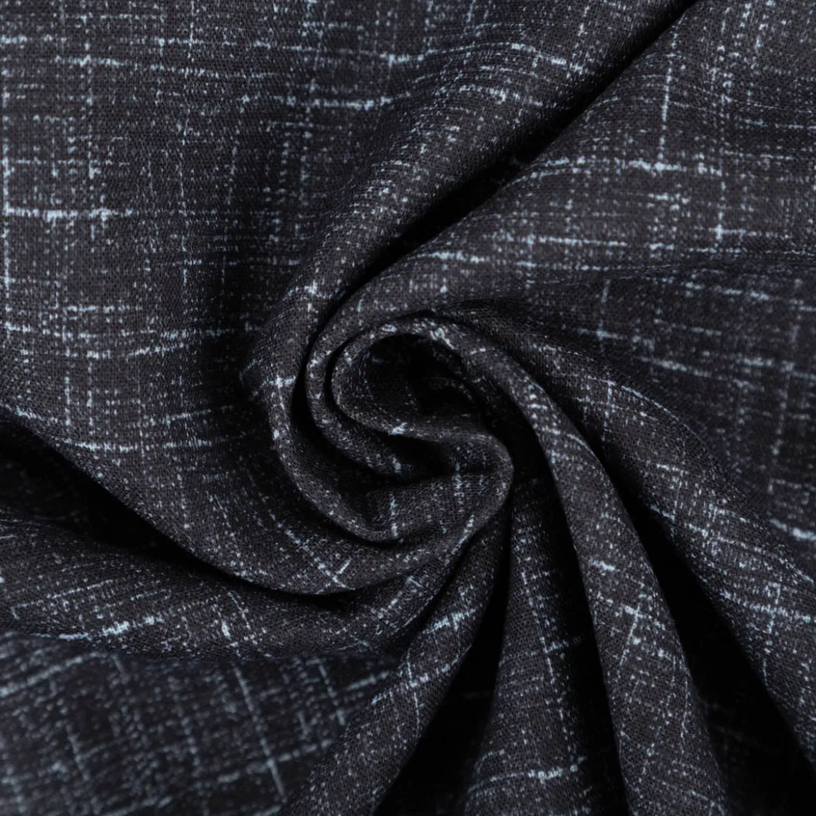 Baumwollstoff Trachtenstoff uni meliert Strukturoptik denimblau feinfädig und seidig glatt 1,40m Breite