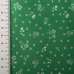 Baumwollstoff Trachtenstoffe Trachten Mini Blumen Punkte grün weiß 1,6m Breite