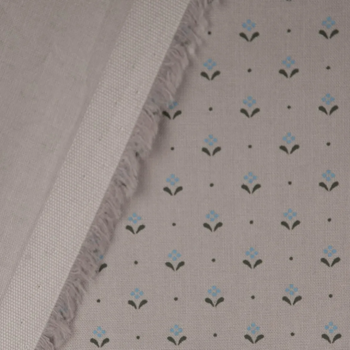 Baumwollstoff Trachtenstoffe Trachten Mini Blumen Punkte taupe grün blau 1,5m Breite