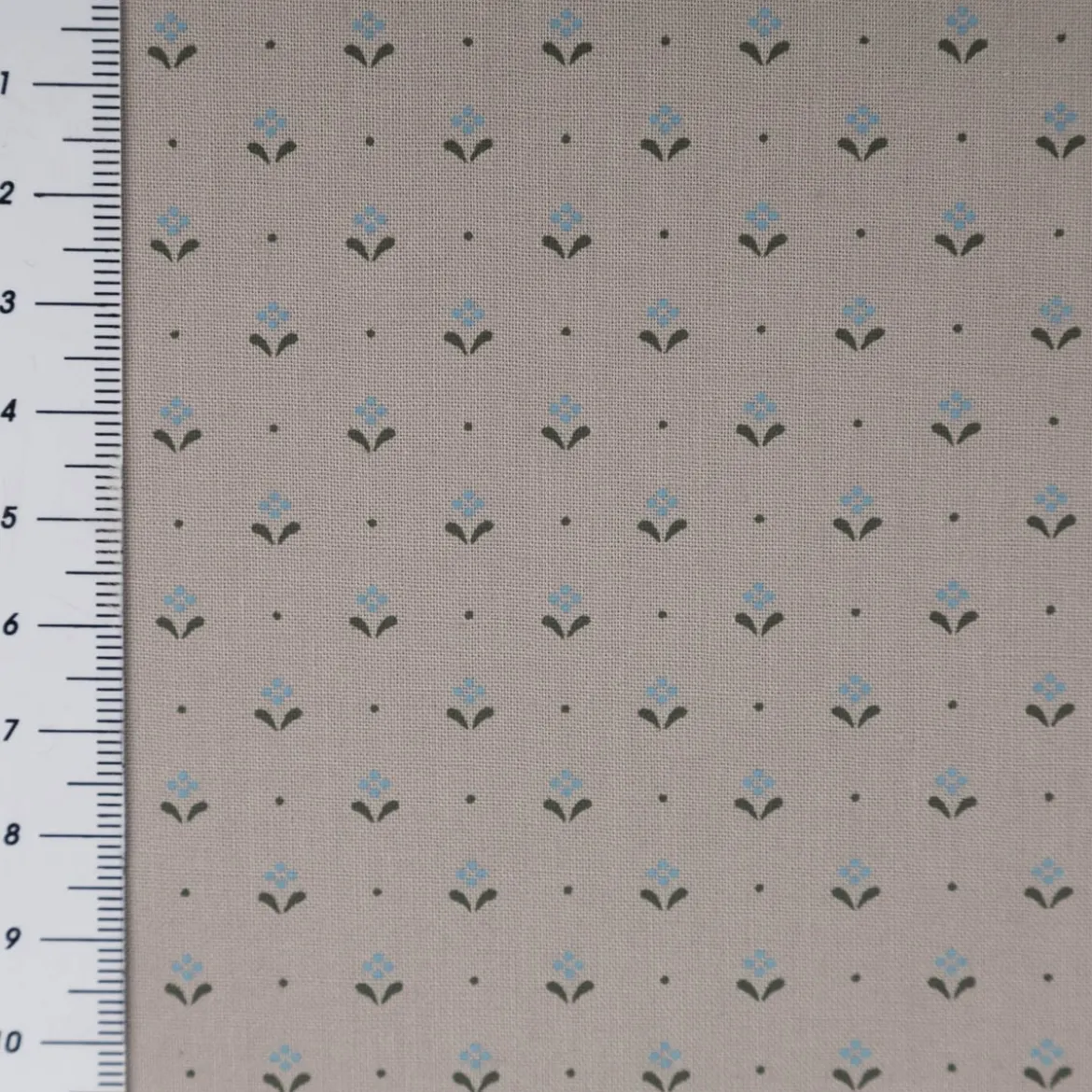 Baumwollstoff Trachtenstoffe Trachten Mini Blumen Punkte taupe grün blau 1,5m Breite