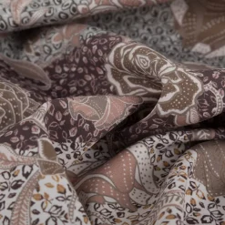 Baumwollstoff Trachtenstoffe Trachten Rosen Blätter groß beige rosa 1,45m Breite