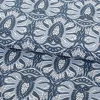 Baumwollstoff Trachtenstoffe Trachten Blumen Ornament Barock groß blau weiß 1,45m Breite