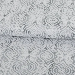 Baumwollstoff Trachtenstoffe Trachten Ornament Barock weiß grau 1,45m Breite