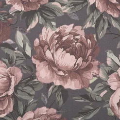 Baumwollstoff Trachtenstoff Classic Rosen dunkelblau altrosa feinfädig und seidig glatt 1,40m Breite
