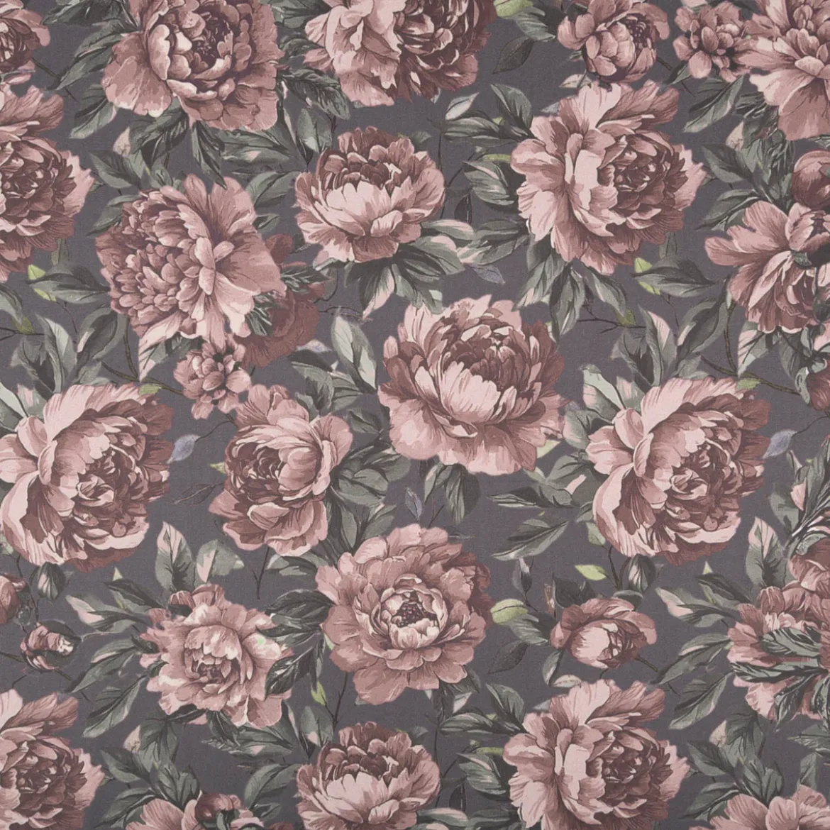 Baumwollstoff Trachtenstoff Classic Rosen dunkelblau altrosa feinfädig und seidig glatt 1,40m Breite